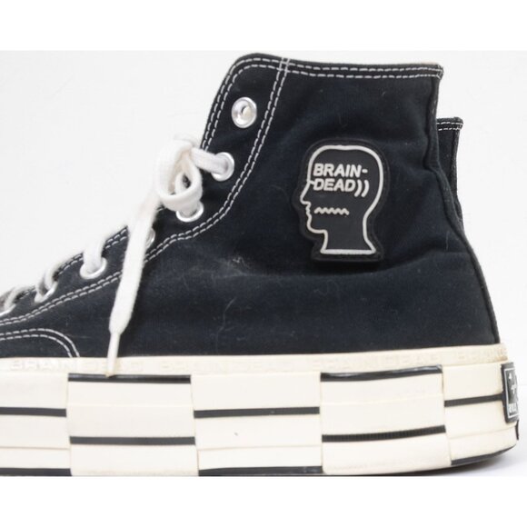 Converse x Brain Dead Chuck 70 High 'Black' Platform US Womens 11.5 Mens 9.5 - Picture 5 of 9